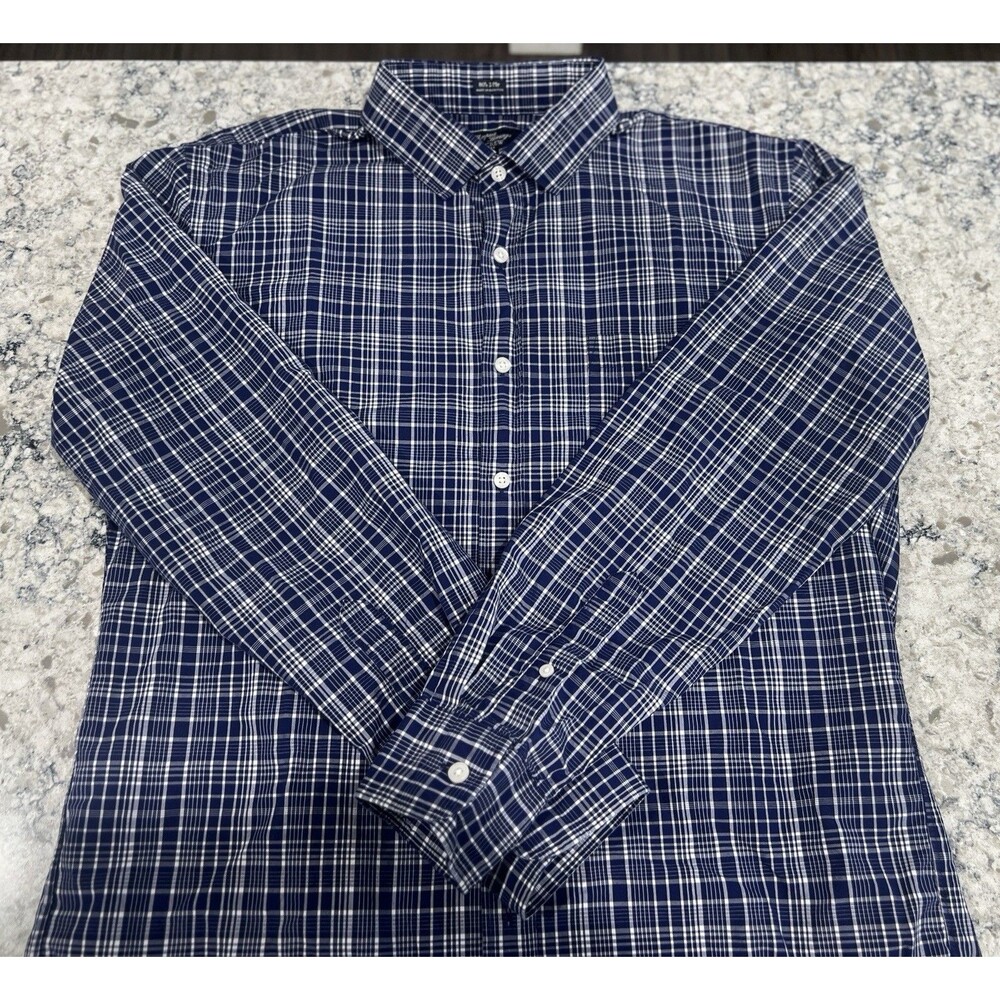 J.CREW Thompson Shirtings 80s 2 Ply Cotton Button Up Shirt Size XL 17/17.5
